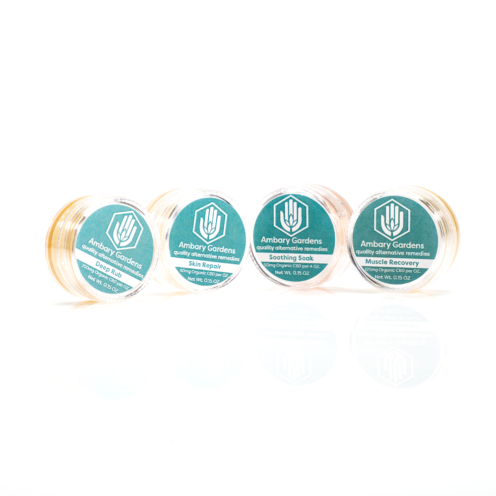 CBD Product Samples – 4 pack Salves & Soak