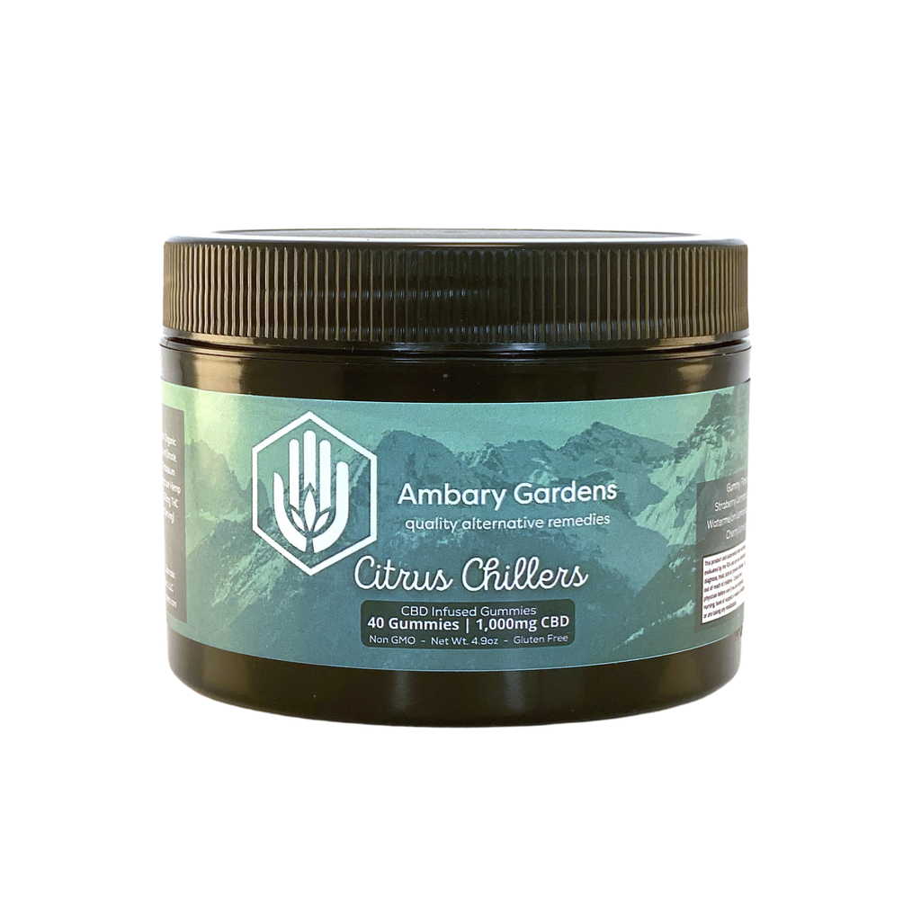 1,000mg Citrus Chillers CBD Gummies - 25mg - 40ct 